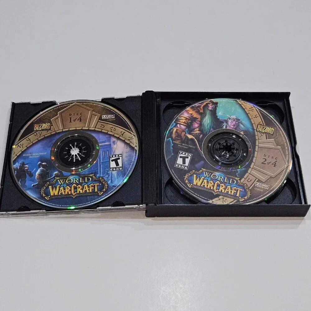 READ World of Warcraft Game CD ROMS 2004 Burning Crusade Expansion Set Lot READ